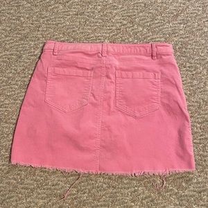 Hot pink mini skirt
